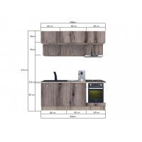 Bucatarie ZONE 200 FRONT PAL K002 / decor K366
